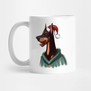 Cute Dobermann Drawing Mug